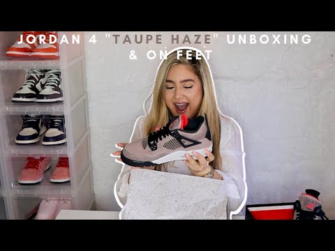JORDAN 4 "TAUPE HAZE" UNBOXING *finally* Lace