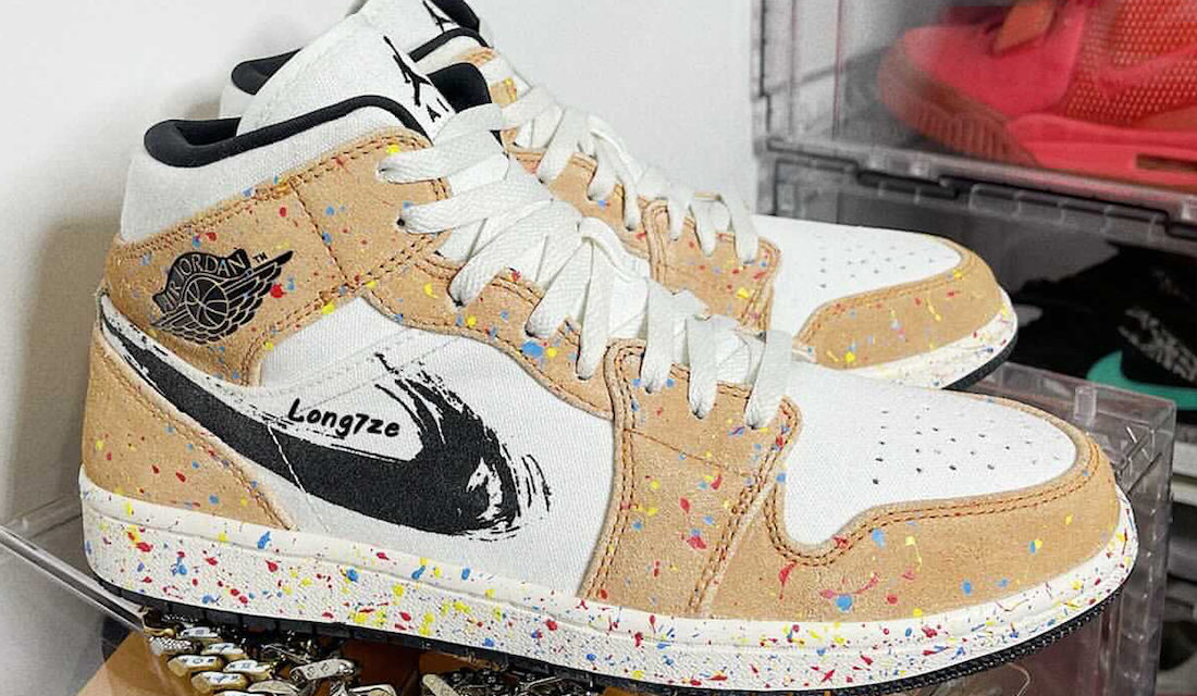 Air Jordan 1 Mid SE Brushstroke Paint Splatter Release Date