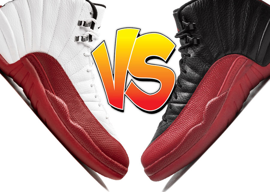 Air Jordan 12 Cherry vs Air Jordan 12 Flu Game