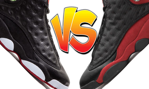 Air Jordan 13 Playoffs vs Air Jordan 13 Bred Comparison