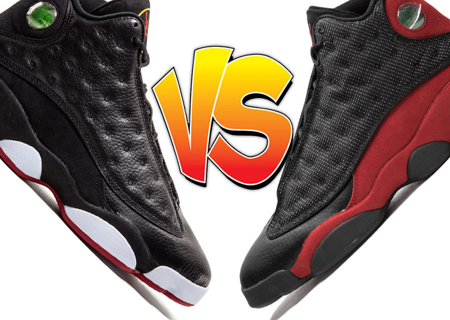 Air Jordan 13 Playoffs vs Air Jordan 13 Bred Comparison