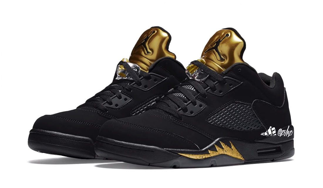 Air Jordan 5 Low Black Metallic Gold Release Date