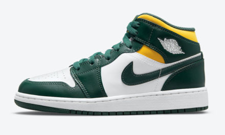 Air Jordan 1 Mid Green Yellow 554725-371 Release Date