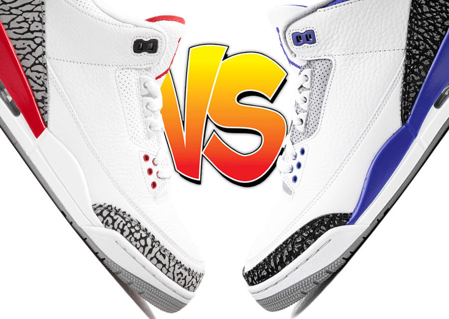 Air Jordan 3 Katrina vs Air Jordan 3 Racer Blue