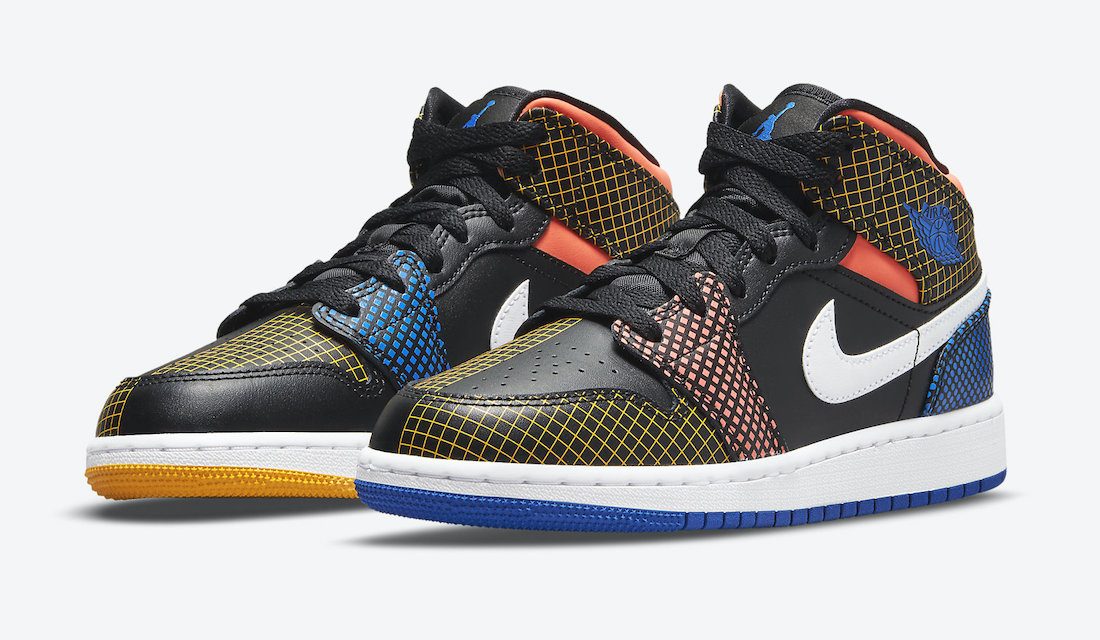 Air Jordan 1 Mid GS Multicolor Grid DC4092-001 Release Date