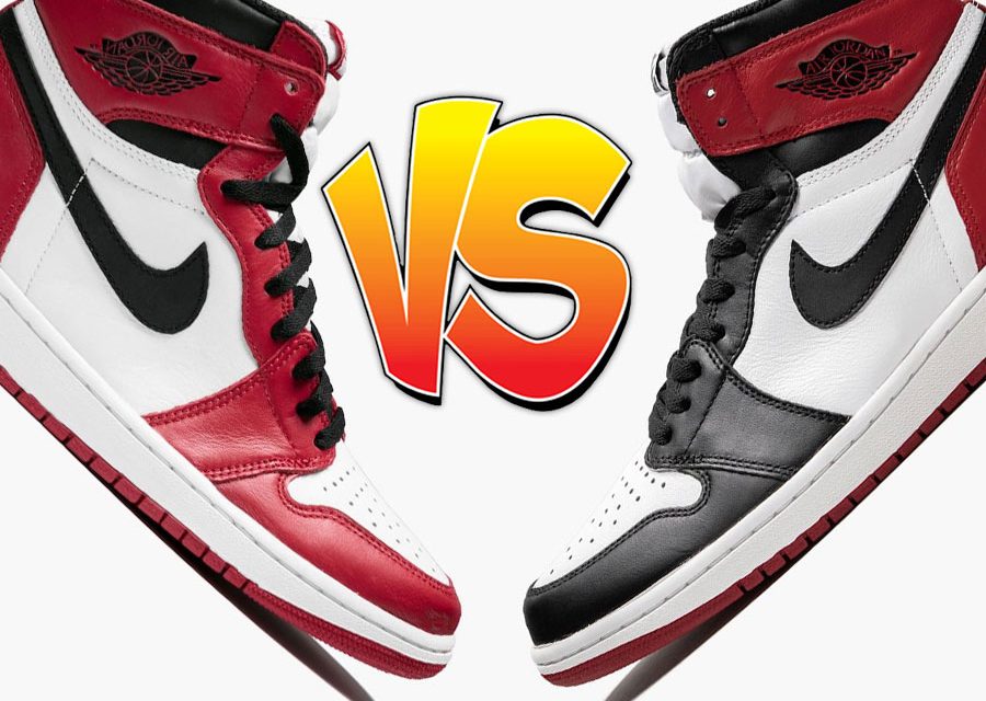 Air Jordan 1 Chicago vs Air Jordan 1 Black Toe Comparison