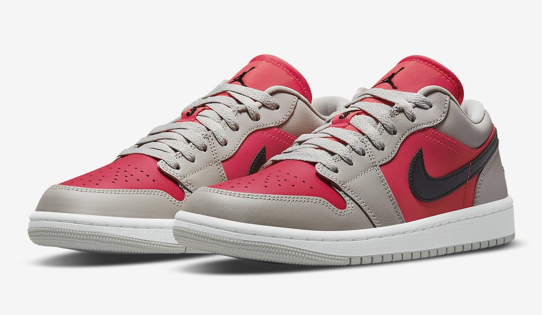 Air Jordan 1 Low Light Iron Ore Siren Red DC0774-060 Release
