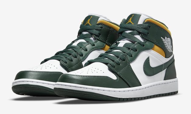 Air Jordan 1 Mid Green Yellow 554724-371 Release Date