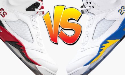 Air Jordan 5 Fire Red vs Air Jordan 5 Laney Comparison