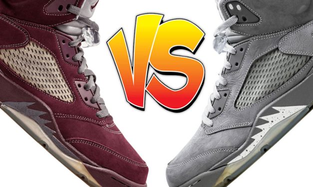 Air Jordan 5 Burgundy vs Air Jordan 5 Wolf Grey Comparison