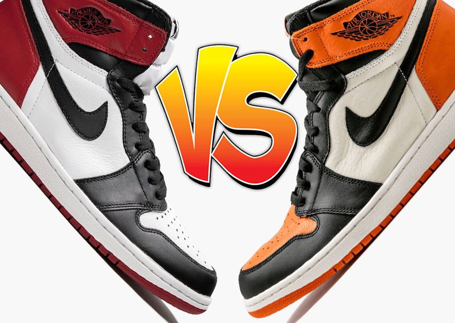 Air Jordan 1 Black Toe vs Air Jordan 1 Shattered Backboard