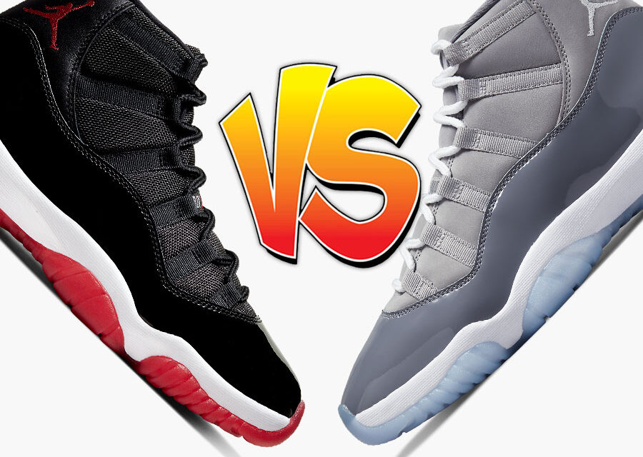 Air Jordan 11 Bred 2019 vs Air Jordan 11 Cool Grey 2021