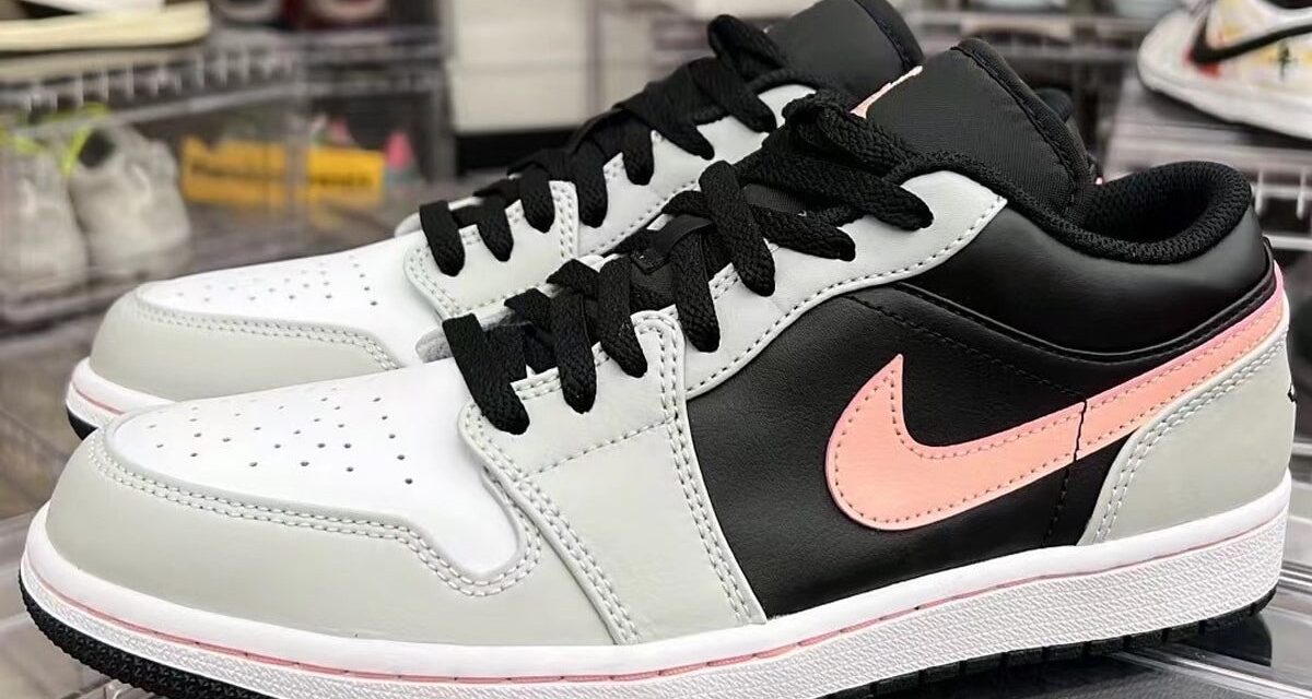 Air Jordan 1 Low Black Grey Pink 553558-062 Release Date