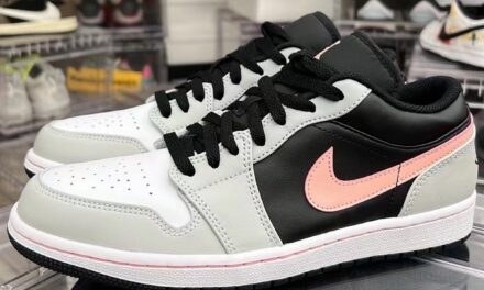 Air Jordan 1 Low Black Grey Pink 553558-062 Release Date