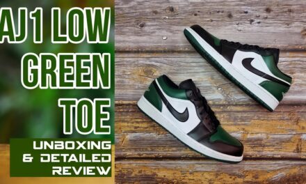 AIR  JORDAN 1 LOW GREEN TOE / NOBLE GREEN | UNBOXING AND