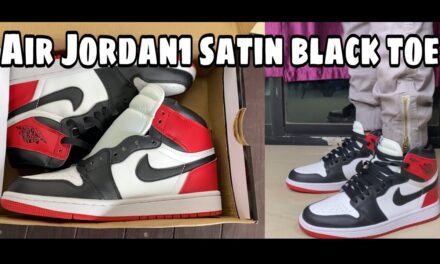 AIR JORDAN 1 SATIN BLACK TOE | REPLICA | UNBOXING AND REVIEW