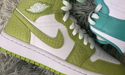 Air Jordan 1 Mid Green Python Snakeskin Release Date