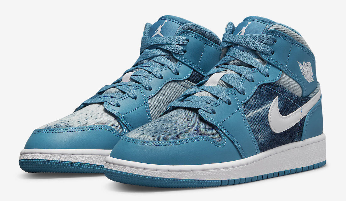 Air Jordan 1 Mid GS Washed Denim DM8951-400 Release Date