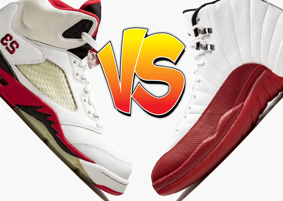 Air Jordan 5 Fire Red vs Air Jordan 12 Cherry Comparison