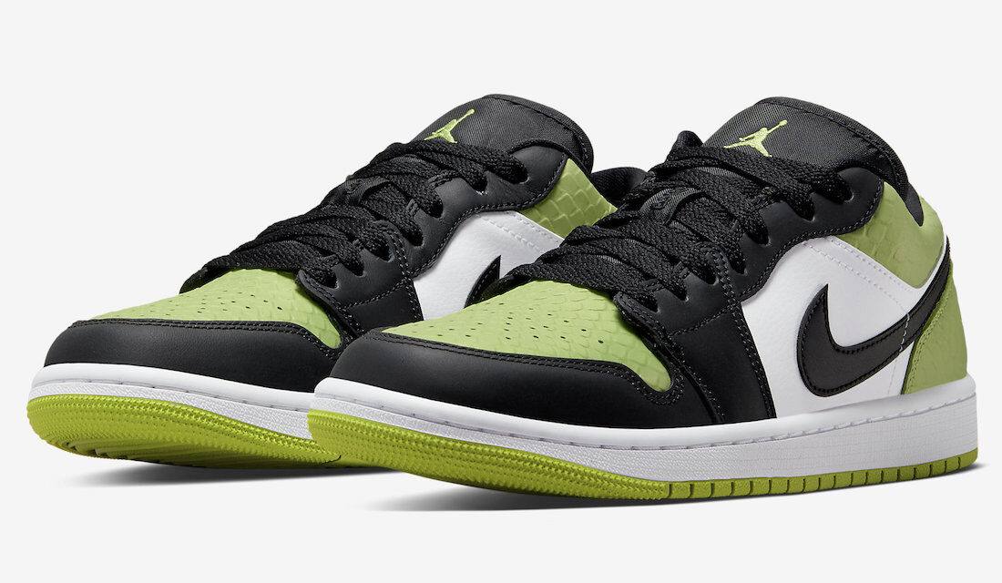 Air Jordan 1 Low Vivid Green Snakeskin DX4446-301 Release