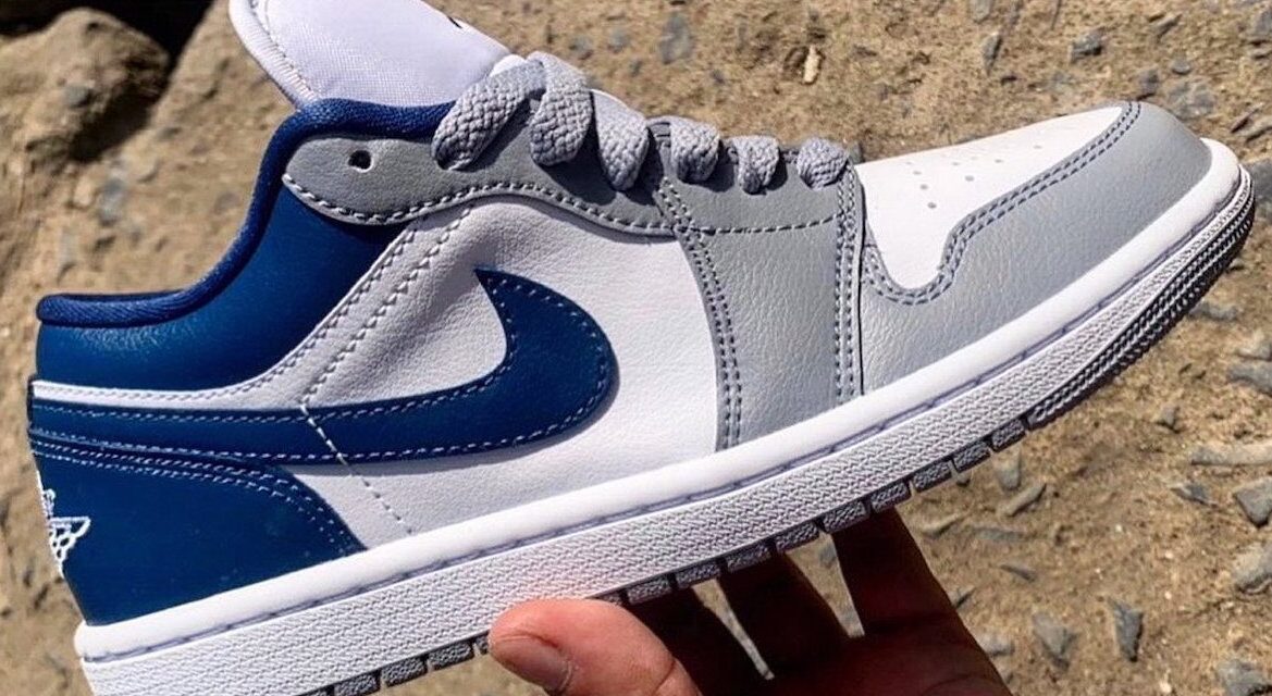 Air Jordan 1 Low White Blue Grey Release Date