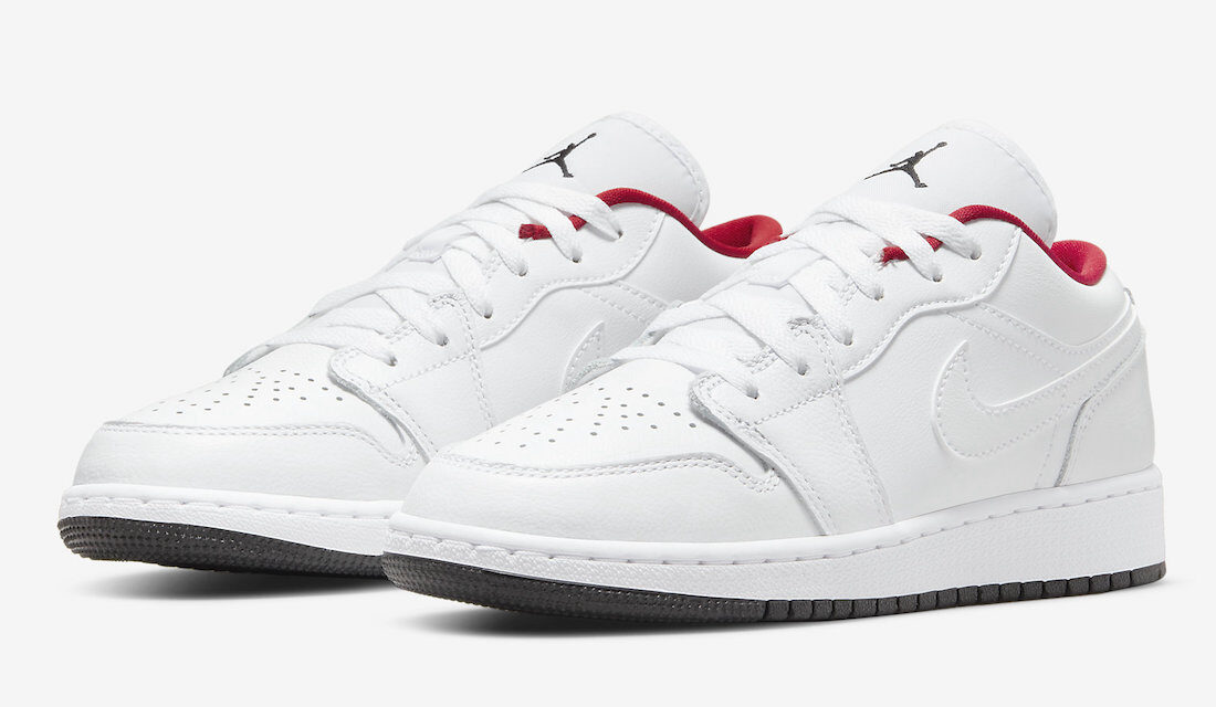 Air Jordan 1 Low White Red Black 553560-164 Release Date