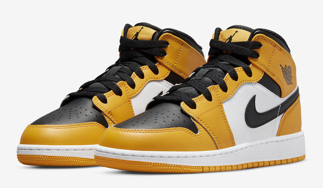 Air Jordan 1 Mid GS Yellow Black 554725-701 Release Date
