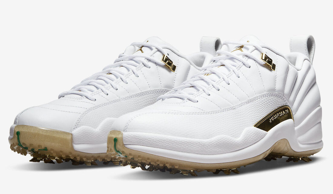 Air Jordan 12 Low Golf Masters White Metallic Gold