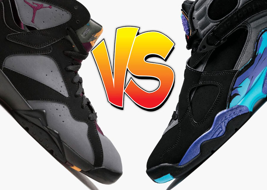 Air Jordan 7 Bordeaux vs Air Jordan 8 Aqua Comparison