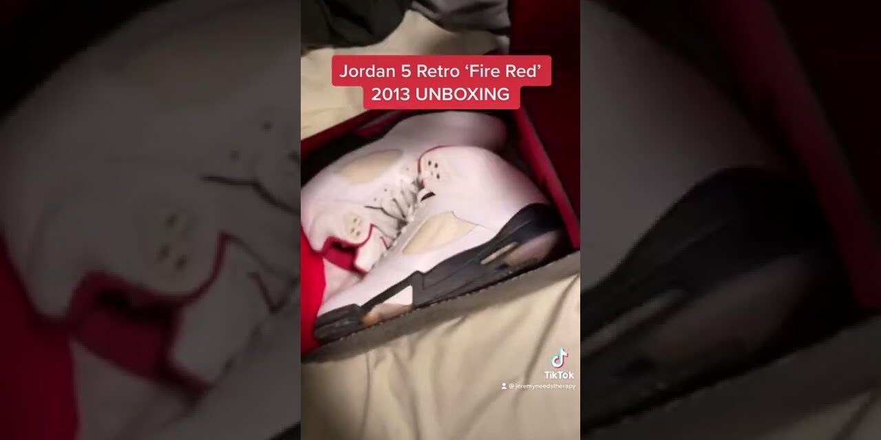 JORDAN 5 ‘Fire Red’ (2013) UNBOXING