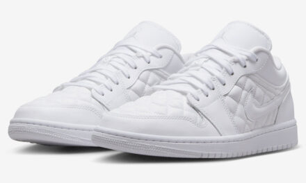 Air Jordan 1 Low Quilted Triple White DB6480-100 Release