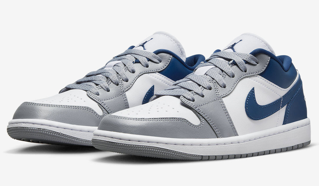 Air Jordan 1 Low White Grey Blue DC0774-042 Release Date