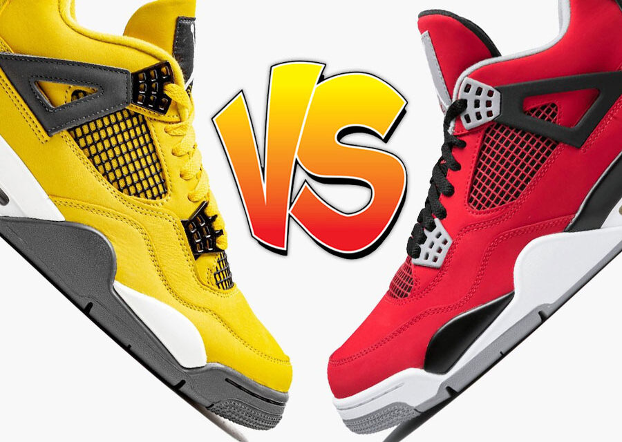 Air Jordan 4 Lightning vs Air Jordan 4 Toro Bravo Comparison