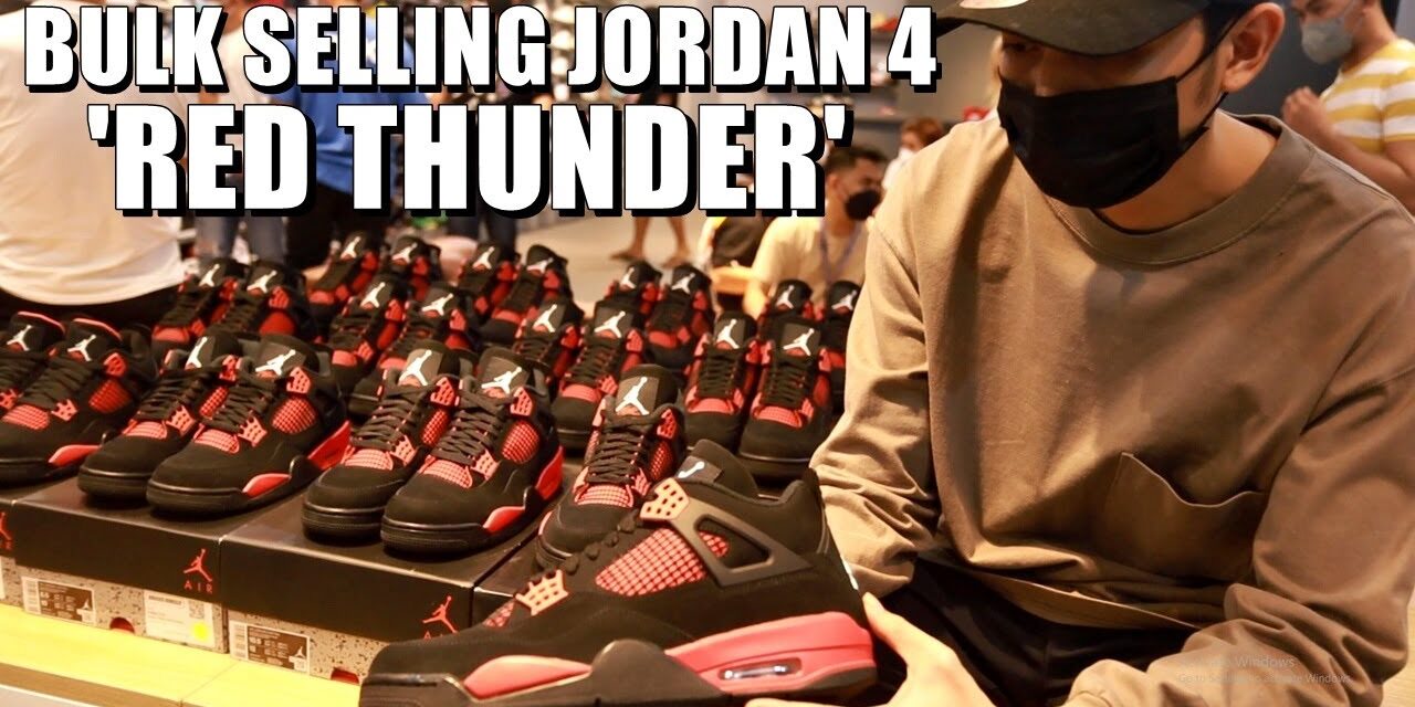 RHAND RHELLE: BULK SELLING JORDAN 4 RED THUNDER  + UNBOXING