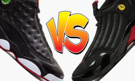 Air Jordan 13 Playoffs vs Air Jordan 14 Last Shot Comparison