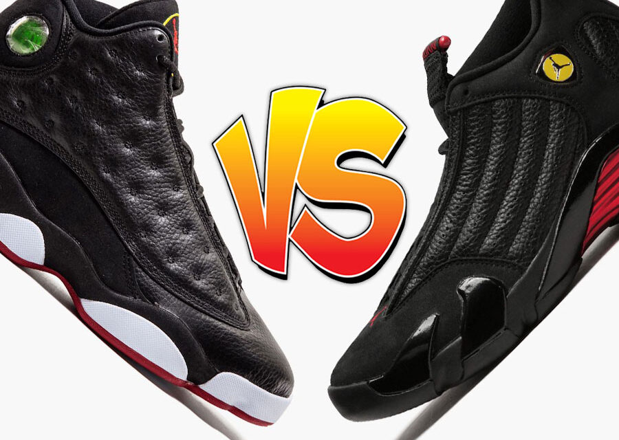 Air Jordan 13 Playoffs vs Air Jordan 14 Last Shot Comparison