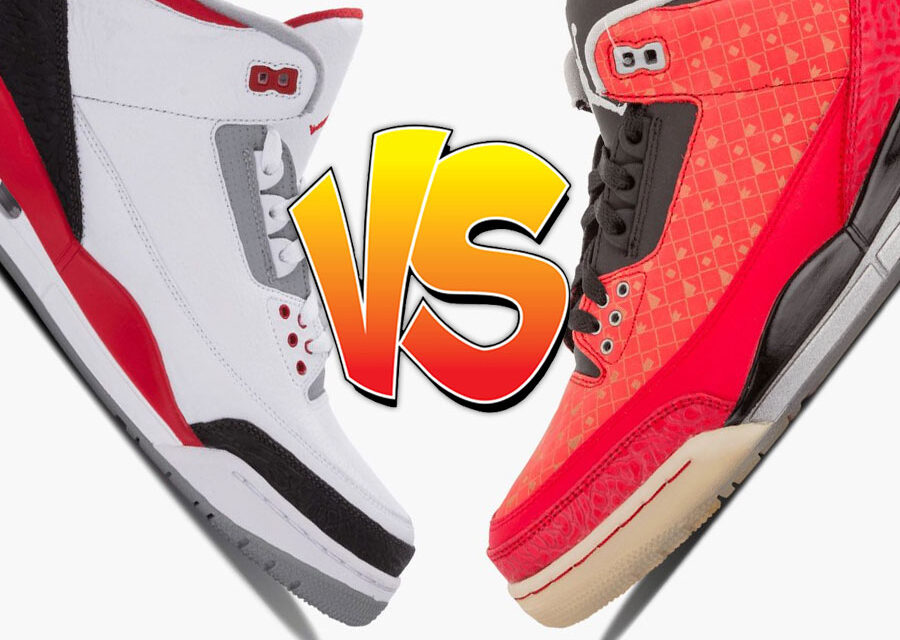 Air Jordan 3 Fire Red vs Air Jordan 3 Doernbecher Comparison