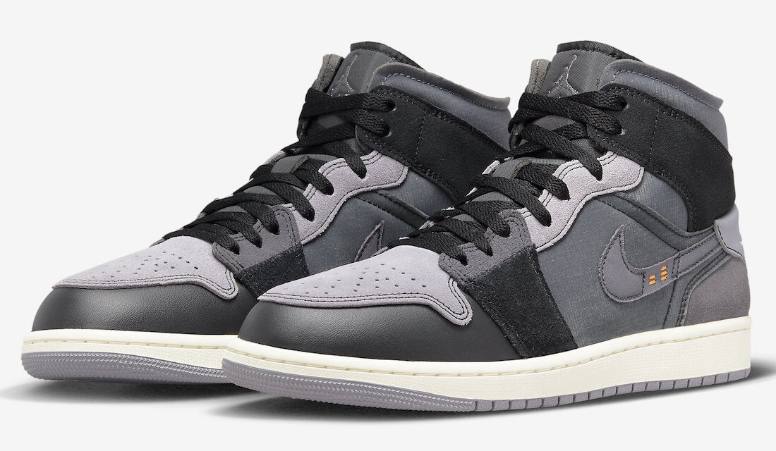 Air Jordan 1 Mid Inside Out Black Grey DM9652-001 Release