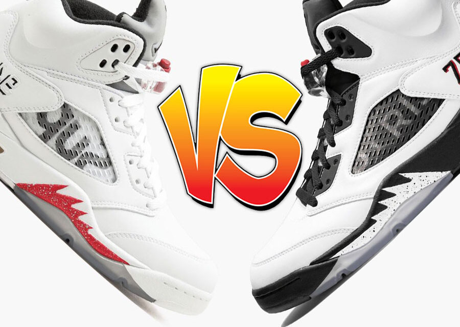 Air Jordan 5 Supreme White vs Air Jordan 5 PSG White