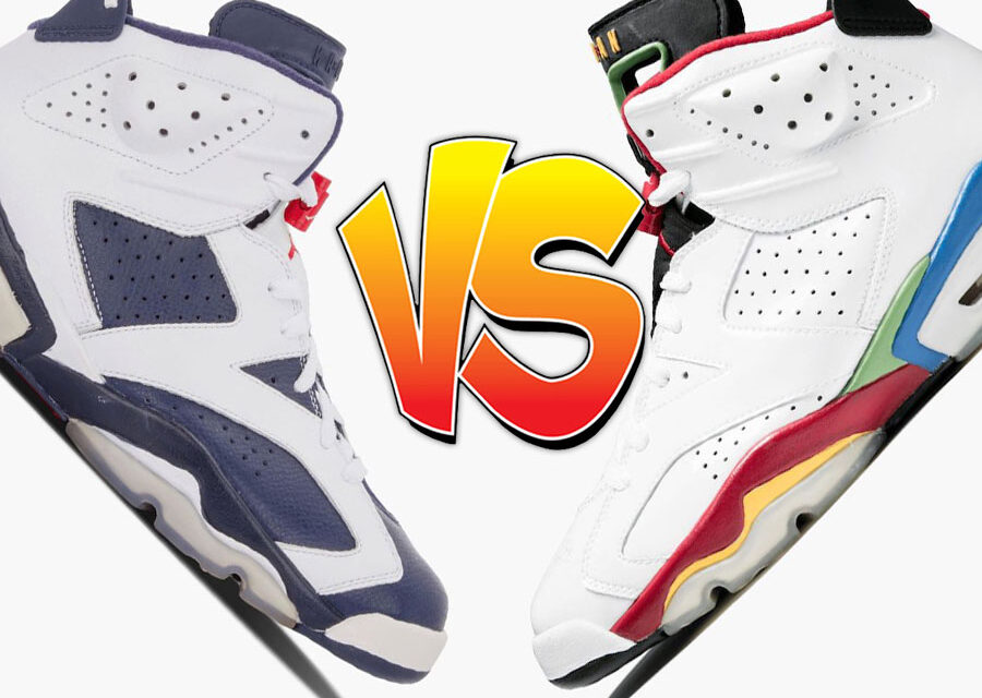 Air Jordan 6 Olympic vs Air Jordan 6 Olympic Flag Comparison