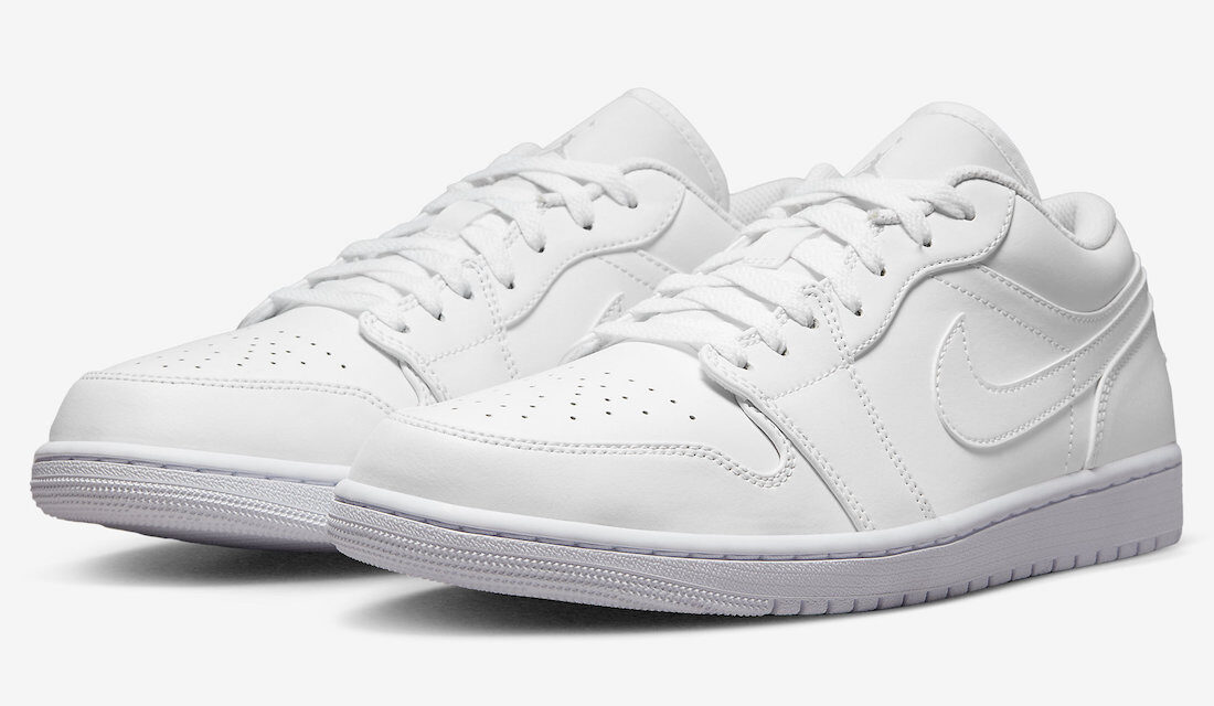 Air Jordan 1 Low Triple White 553558-136 Release Date