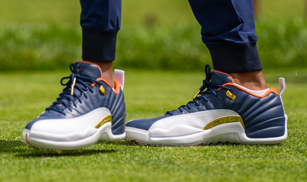 Air Jordan 12 Low Golf Midnight Navy Burnt Sunrise