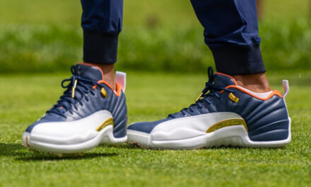 Air Jordan 12 Low Golf Midnight Navy Burnt Sunrise