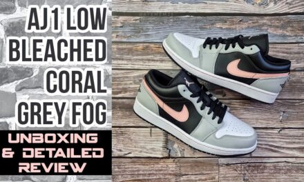 AIR JORDAN 1 LOW BLEACHED CORAL GREY FOG | UNBOXING AND