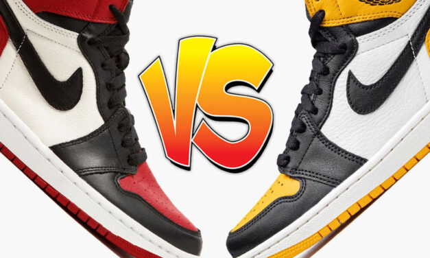 Air Jordan 1 Bred Toe vs Air Jordan 1 Taxi (Yellow Toe)
