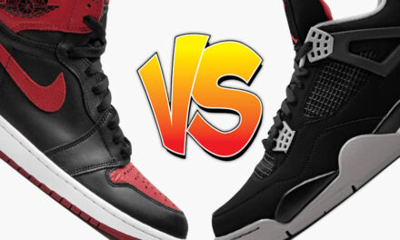 Air Jordan 1 Bred vs Air Jordan 4 Bred Comparison