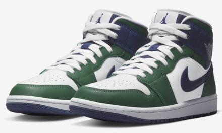 Air Jordan 1 Mid Noble Green Midnight Navy DZ5326-300