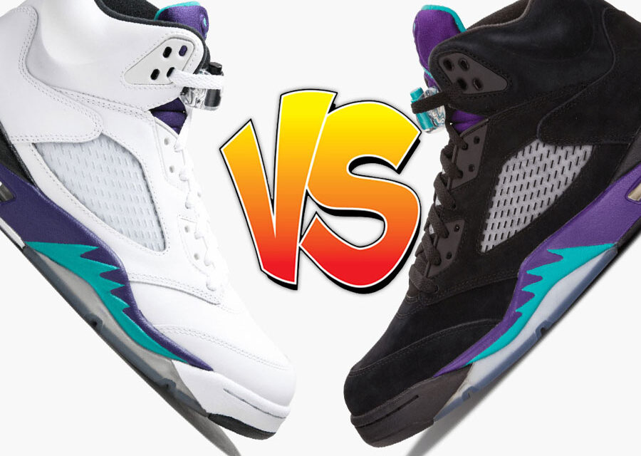 Air Jordan 5 Grape vs Air Jordan 5 Black Grape Comparison