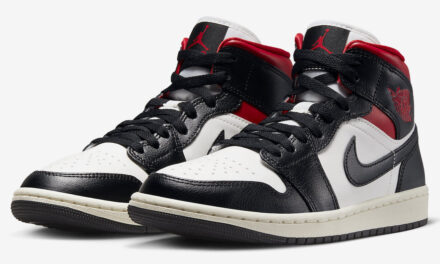 Air Jordan 1 Mid Black Gym Red Sail BQ6472-061 Release Date