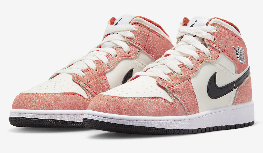Air Jordan 1 Mid GS Orange Suede DV1336-800 Release Date